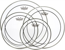 Remo Pinstripe Clear Confezione Tom da 4 pezzi - Confezione da 10/12/14/16 pollici (confezione da 2)