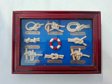 Cornice portafoto Mariner's Knots ~ cornice Mahogang ~ condizioni molto amate