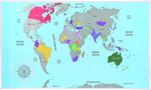 Mappamondo grattare poster - mappamondo, da