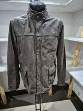 CONBIPEL giacca in vera pelle usato uomo man tg 54 grigio scuro XYR701L
