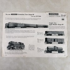 Vintage Marklin Catalog D47
