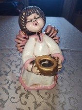 Thun Angelo Angioletto Vintage Rosy Maniche Lunghe Porta Candela Bordo Rosa