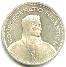 Svizzera 5 franchi argento