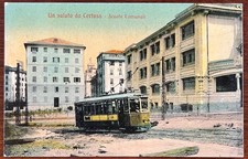 CARTOLINA D' EPOCA-CERTOSA LIGURE (GE) "SCUOLE COMUNALI" VIAGGIATA 1913
