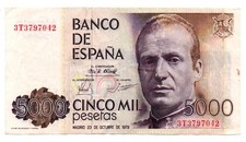 SPAGNA - BANCONOTA DA 5000 PESETAS DEL 1979
