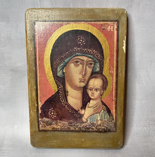 Icône religieuse sur bois 