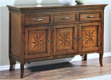 CREDENZA NOCE INTARSIATA CON