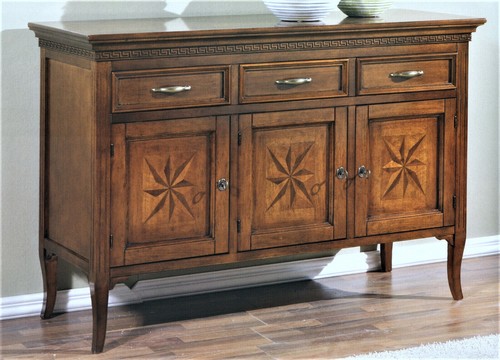 Credenza noce intarsiata - credenza, con