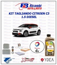 KIT TAGLIANDO C3 DAL 2016   1.5 DIESEL , 4 FILTRI + 4 LT TOTAL  0W30