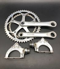 VINTAGE SHIMANO FC-7200 DURA-ACE EX CRANKSET 53/42T & PD-7200 PEDALS AERO