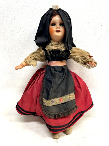 Antica bambola cartapesta - bambola,