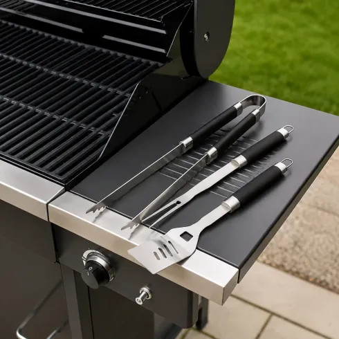 Set utensili barbecue pezzi - barbecue,