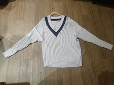 Maglione cotone scollo a V