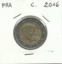 °2 EURO commemorative FRANCIA 2016 - F. MITTERRAND - circolata MB (*vedi foto)°