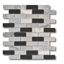 Mosaico in marmo su rete 30x30 maxi muretto bardiglio