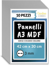 10 X A3 MDF Pannelli in Legno