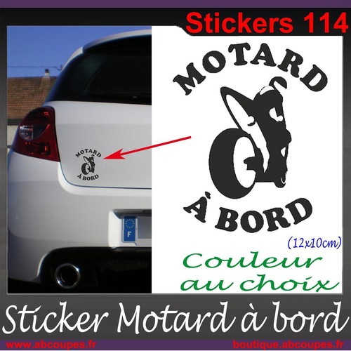 Sticker autocollant motard - motard, à