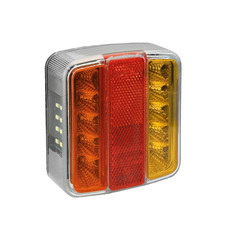 Fanale posteriore rimorchio LED 12-24V 5 funzioni omologato Faro carrello 29 Led