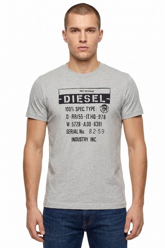 Diesel shirt uomo grigio - t-shirt,