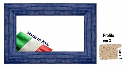 Cornice blu smaltata lucida - , in