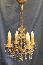 Antique 4 Arm Chandelier with
