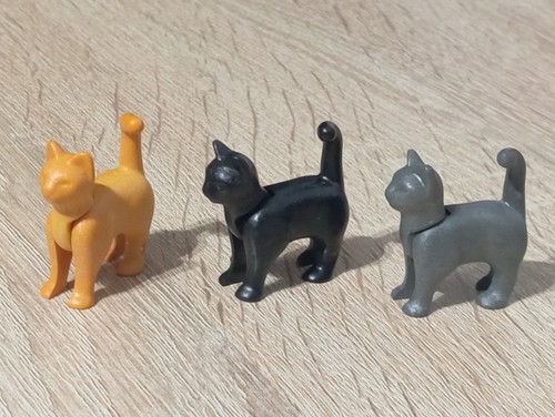 Playmobil figuras gatos - x3,