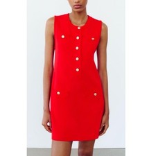 Abito rosso in maglia a