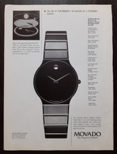 MOVADO Pubblicità 1 pagina originale 1998 orologio Swiss Watch Company Museum