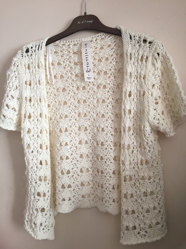 Cardigan corto aperto - , lavorato