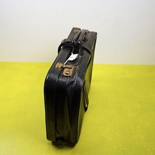 valigia in pelle nera vintage