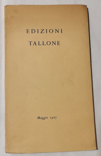 Edizioni tallone catalogo - -,