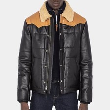 Giubbotto uomo nero beige