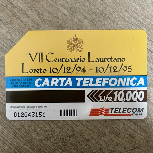 Scheda telefonica rara papa - scheda,