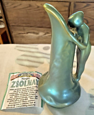 Brocca statuina Zsolnay Eosin Art Nouveau - VERDE