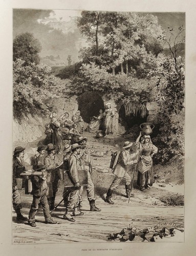1877 roma scena - alla, fontana