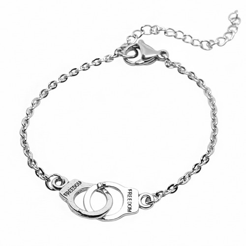 Bracciale con manette ciondolo - bracciale,