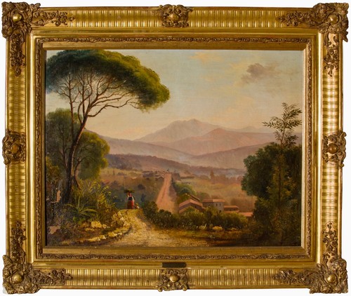 Quadro antico paesaggio - quadro,