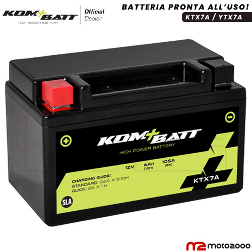 Batteria sla ktx7a ytx7a 6ah - sla,