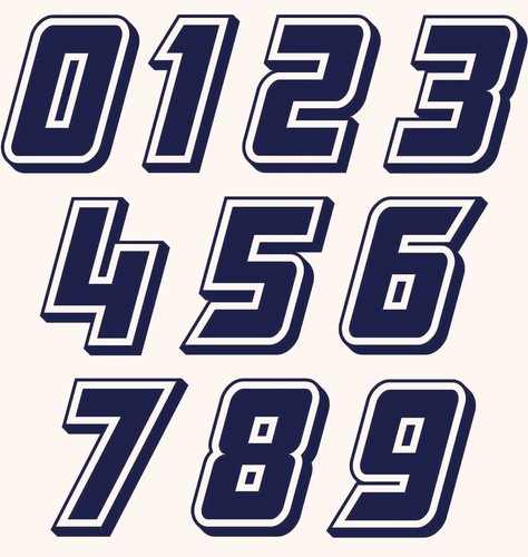 Numero adesivo personalizzato