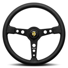 Volante MOMO Prototipo 370 mm - pelle nera raggi neri originale NFC