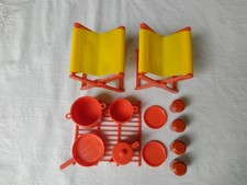 Barbie Mattel -  Lotto  16 Oggetti  Camping - Tenda  Barbie - Vintage Anni 70/80