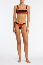 Nuovo con etichetta! Bikini TRIANGL MAIA SAHARA a costine scoop taglia S 98% cotone nuovo con etichette arancione nero