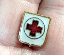 VECCHIA SPILLA PINS DA GIACCA DISTINTIVO CRI CROCE ROSSA ITALIANA WW2 ?