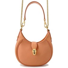 BVLGARI Serpenti Ellisse 2WAYBorsa Pelle di Vitello Arancione 291631