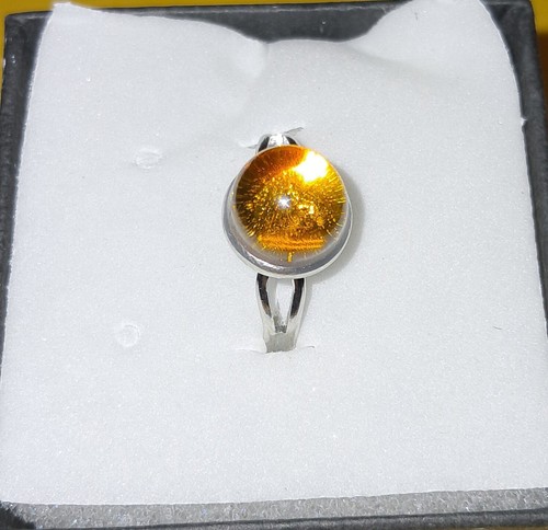 Anello con vetro - , di