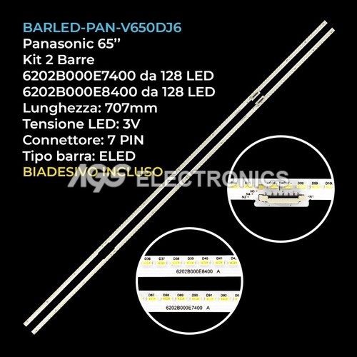 Kit barre strip 128 led - kit,