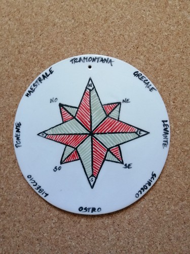 Rosa dei venti - in, ceramica
