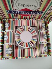 SET 6 TAZZINE Caffè espresso Castelvedere con piattini