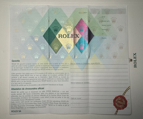 Rolex original 100 warranty - rolex,