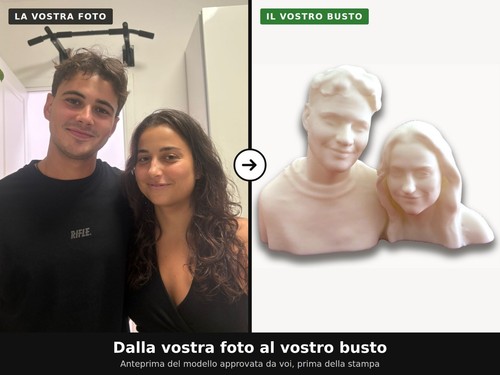 Busto coppia personalizzato - coppia,
